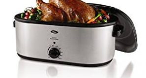 Oster CKSTRS23-SB 22-Quart Roaster Oven with Self-Basting Lid, Stainless Steel Finish